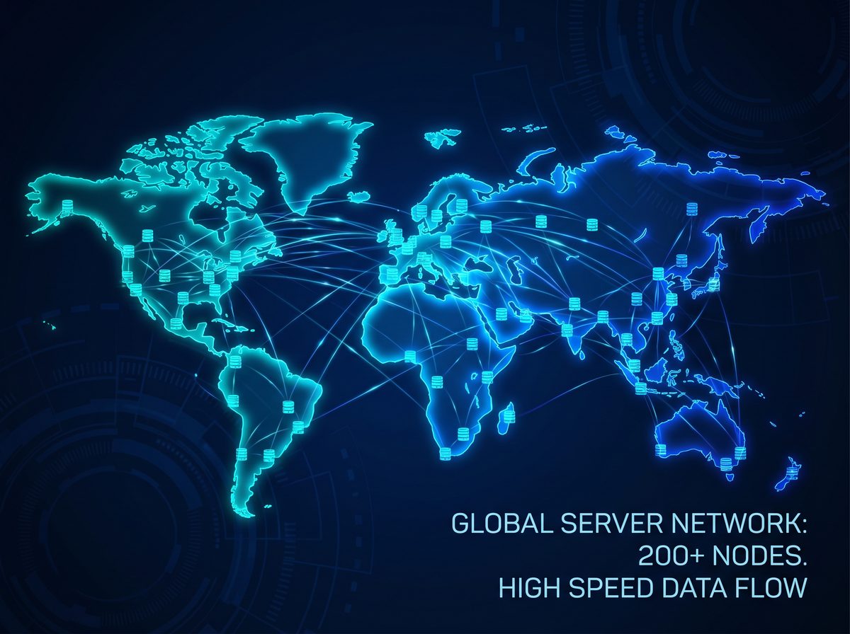 分级加速器全球服务器节点分布图